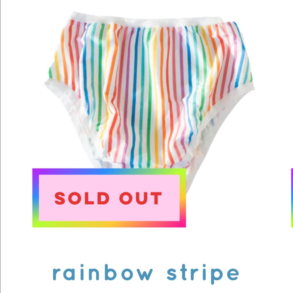 Rainbow Stripe Women's Panties NWT 3X